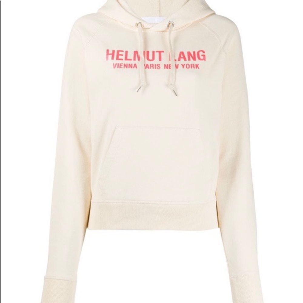Helmut Lang Raglan Sleeves Logo Hoodie